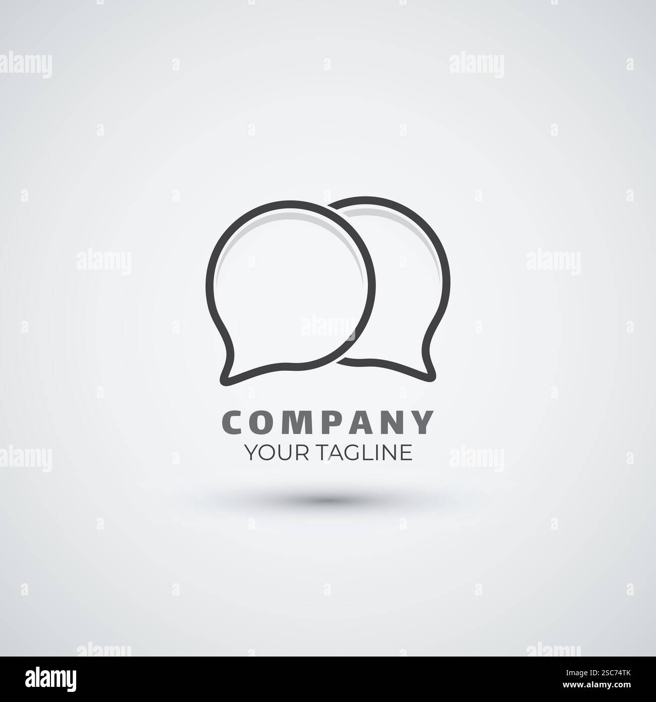 bubble chat logo design icon template Stock Vector