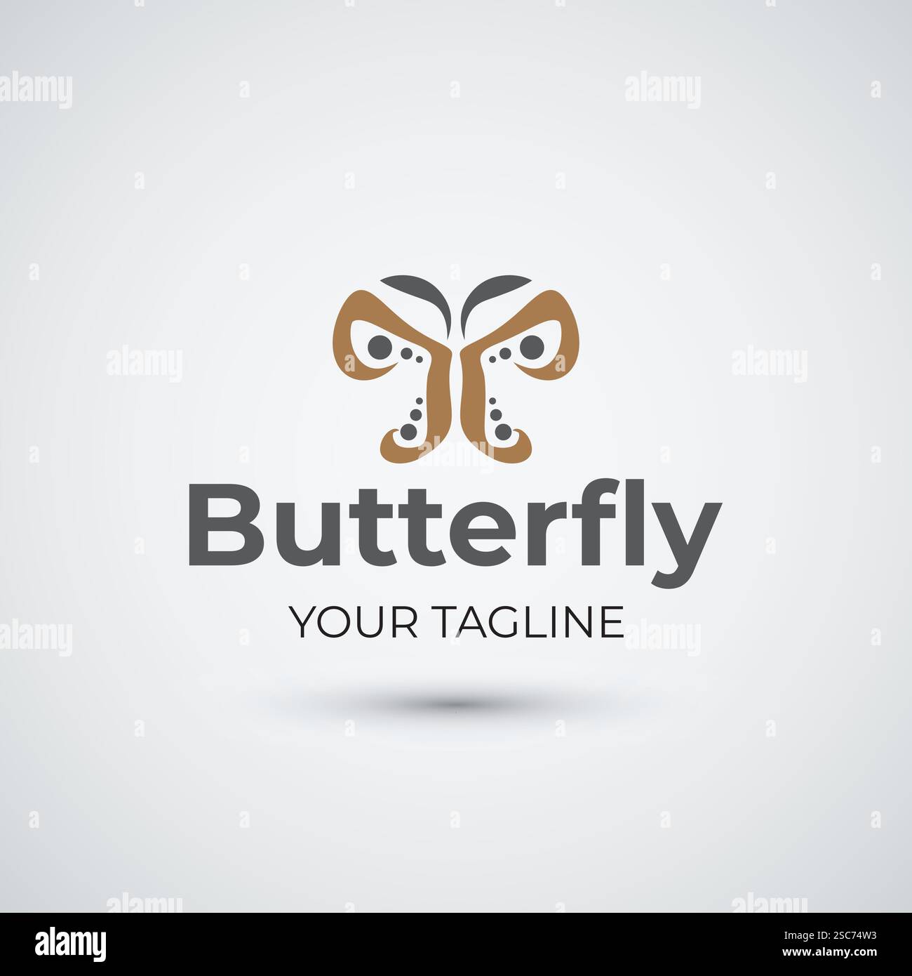 Abstract butterfly logo flat icon design Stock Vector