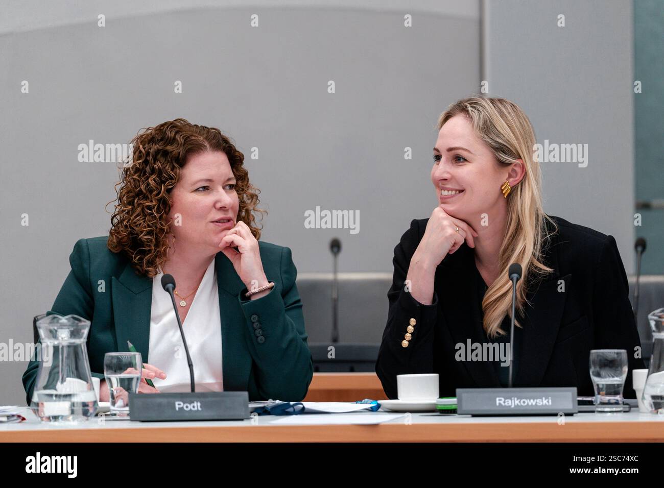 DEN HAAG, NETHERLANDS - FEBRUARY 5: Anne-Marijke Podt (D66), Queeny ...