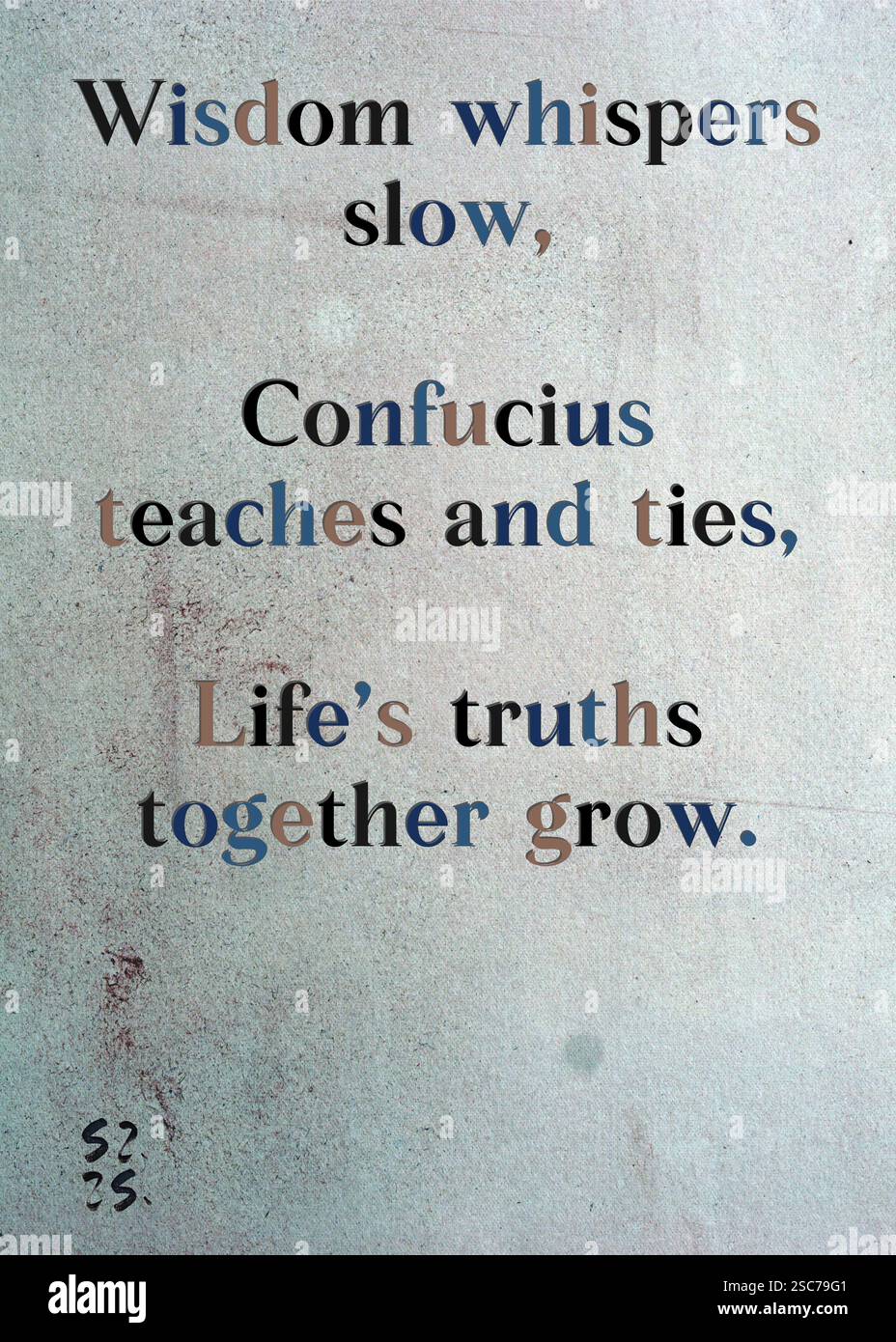 Wisdom whispers slow, Confucius teaches and ties, Life's truths ...