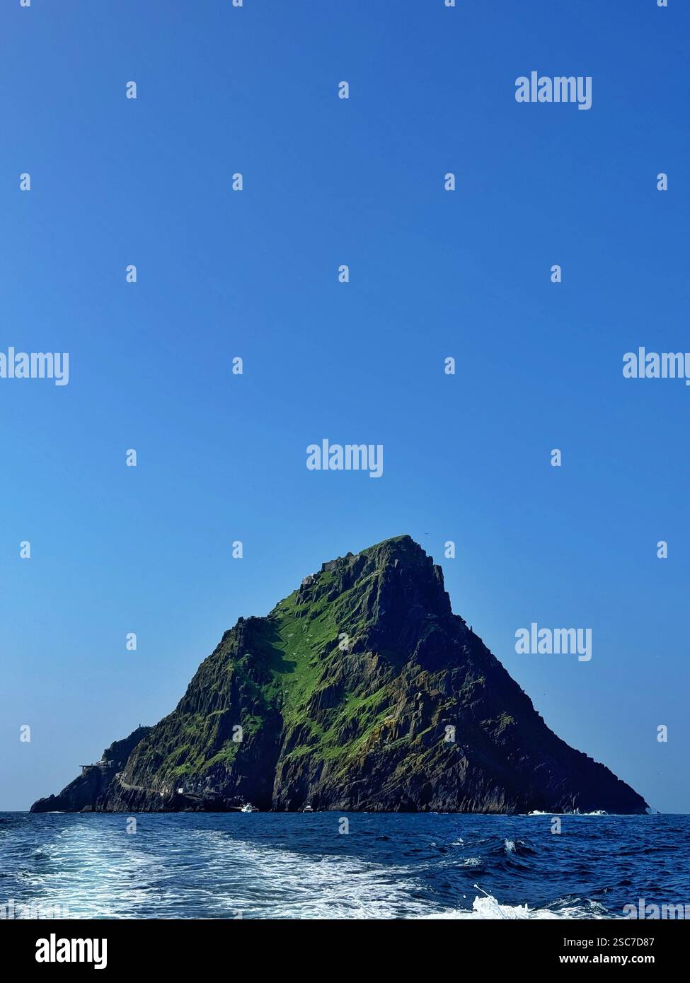 Great Skellig or Michael Skellig island, County Kerry, Ireland - Smartphone Captured Stock Image