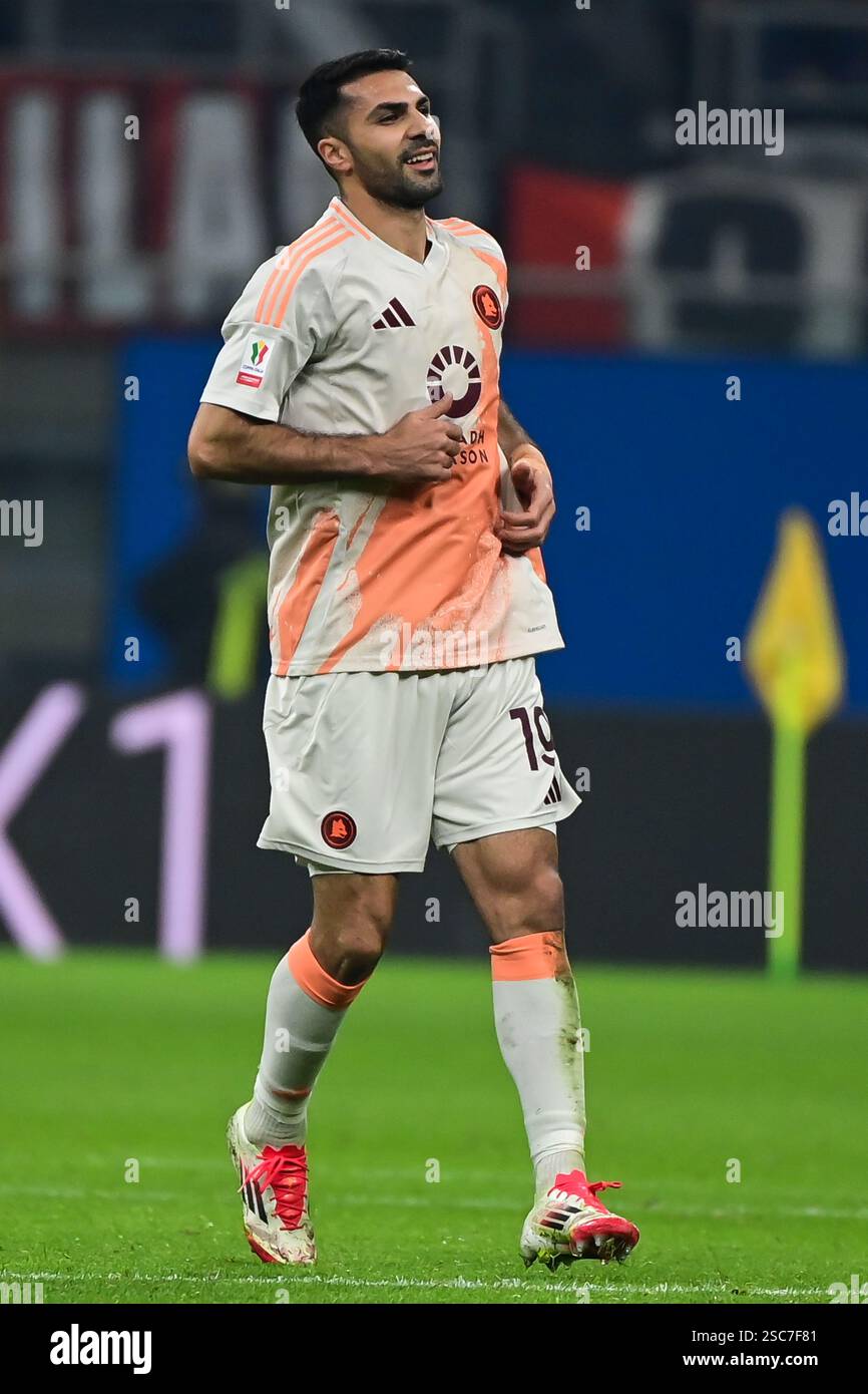 Zeki Celik of AS Roma during the Italian Coppa Italia football match AC ...