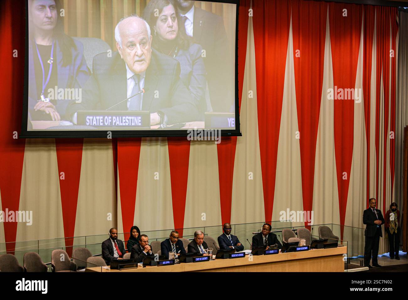 Earle Rattray New York, New York, USA. 5th Feb, 2025. PR of Palestine to the UN ...