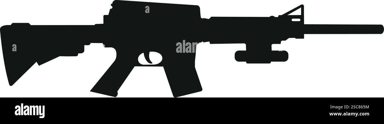 Army assault rifle sign. Weapon signs and symbols Stock Vector Image ...