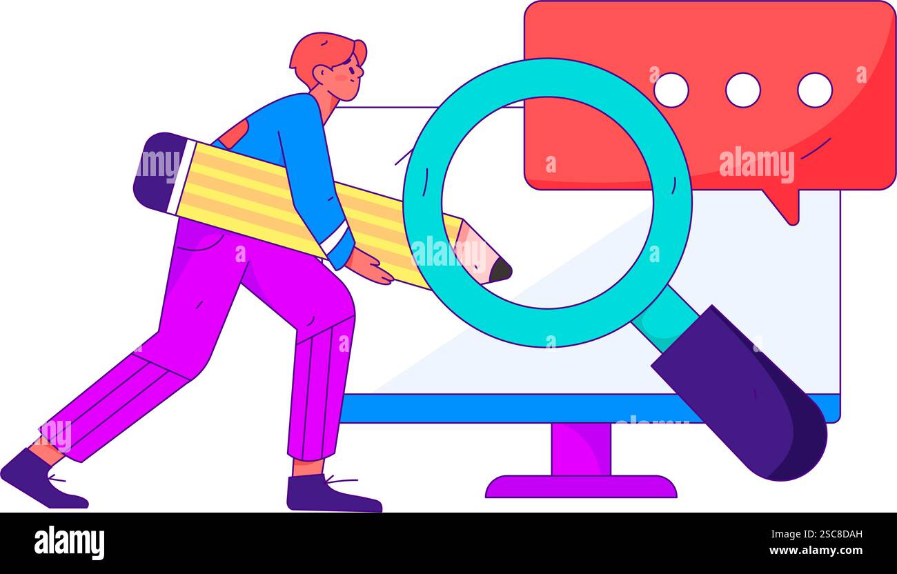 Personnel doing job interview flat vector concept operation hand drawn illustration Stock Vector