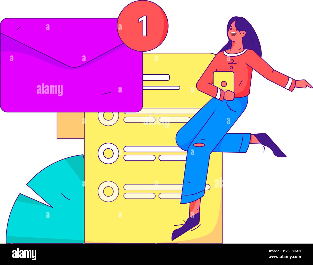 Personnel doing job interview flat vector concept operation hand drawn illustration Stock Vector