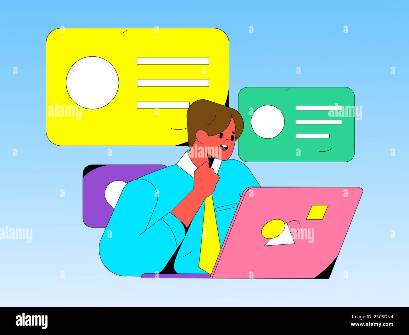Your Vector Interview Personnel doing job interview flat vector concept operation hand drawn ...