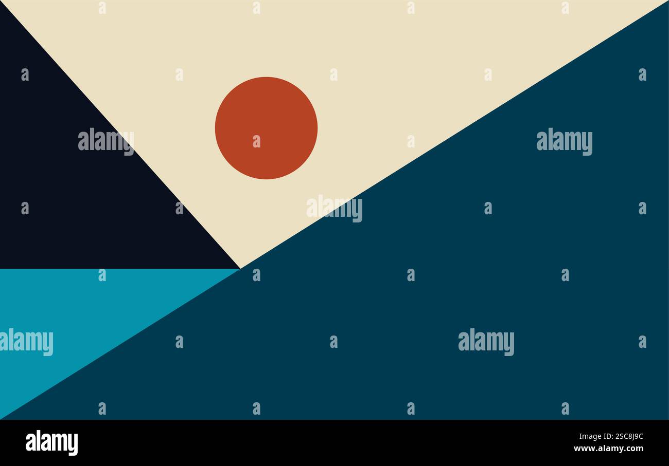 Minimalist Landscape Mountain Simple Background Vector Stock Vector