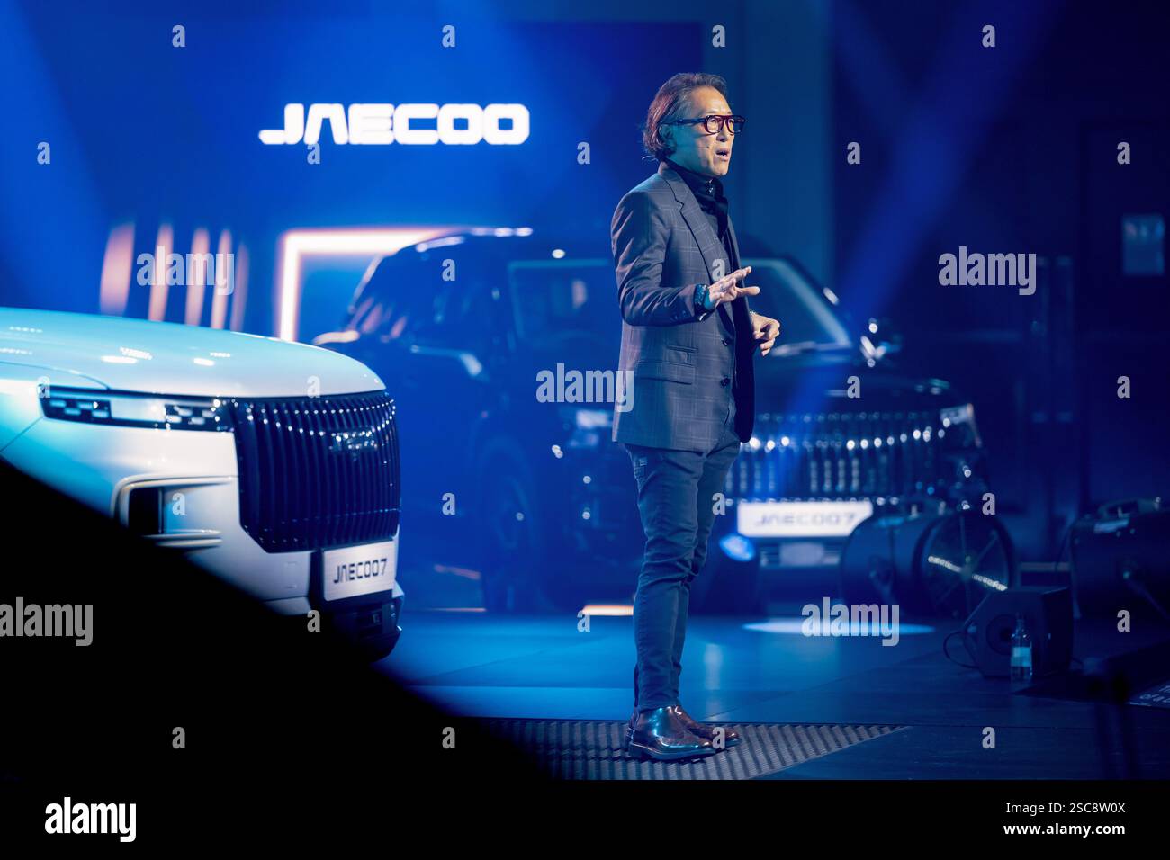 30/01/25   The Jaecoo 7 launch at Fairmont Windsor Park, Egham, Surrey. The, new to the UK, Chinese brand, owned by Chery, introduced its brand ambass Stock Photo