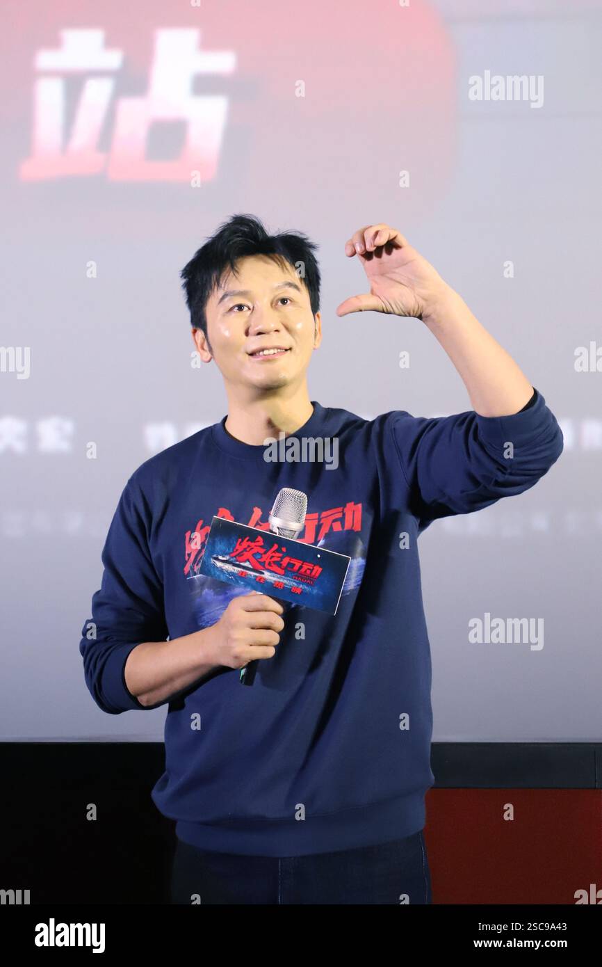 Chinese actor and director Li Chen attends an activity in Dalian City ...