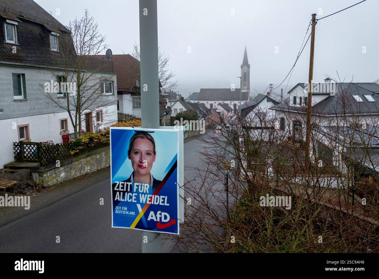 An election poster showing AfD top candidate for Chancellor Alice ...