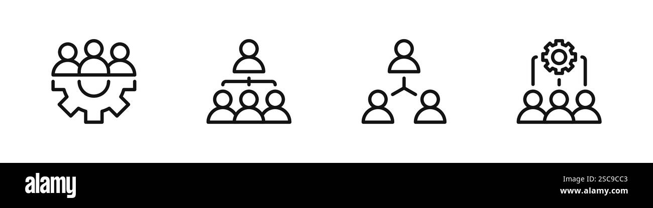 Team work icons set. Business people. Human resources concept. Vector ...