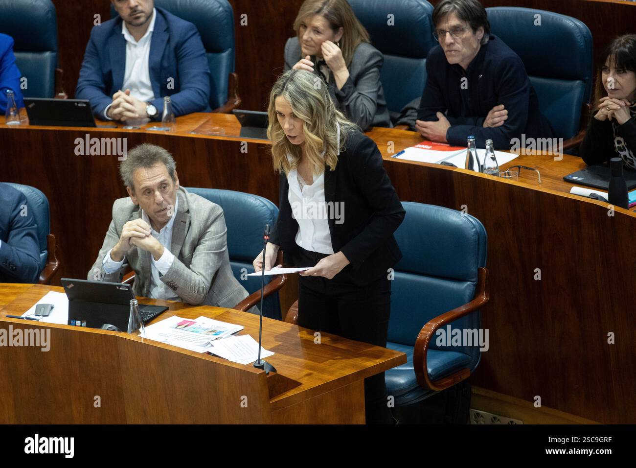 The New PSOE Spokeswoman In The Assembly Mar Espinar Speaks During A The New PSOE Spokeswoman In The Assembly Mar Espinar Speaks During A