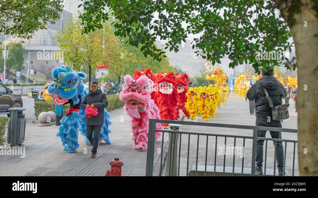 People celebrate the Spring Festival in Zhaotong City, southwest China ...