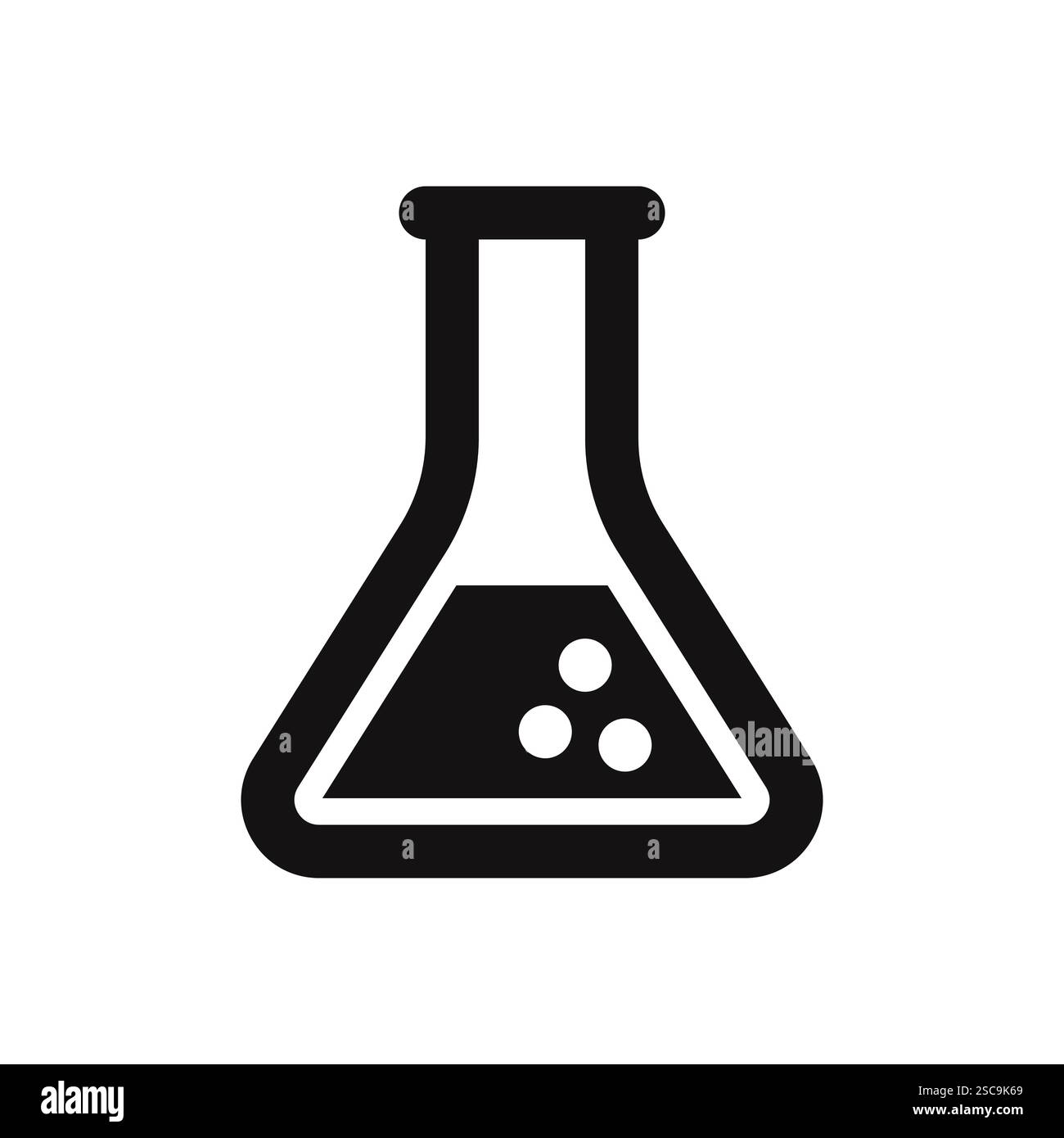 Lab flask icon. Chemical flask, science, test tube, laboratory glass ...
