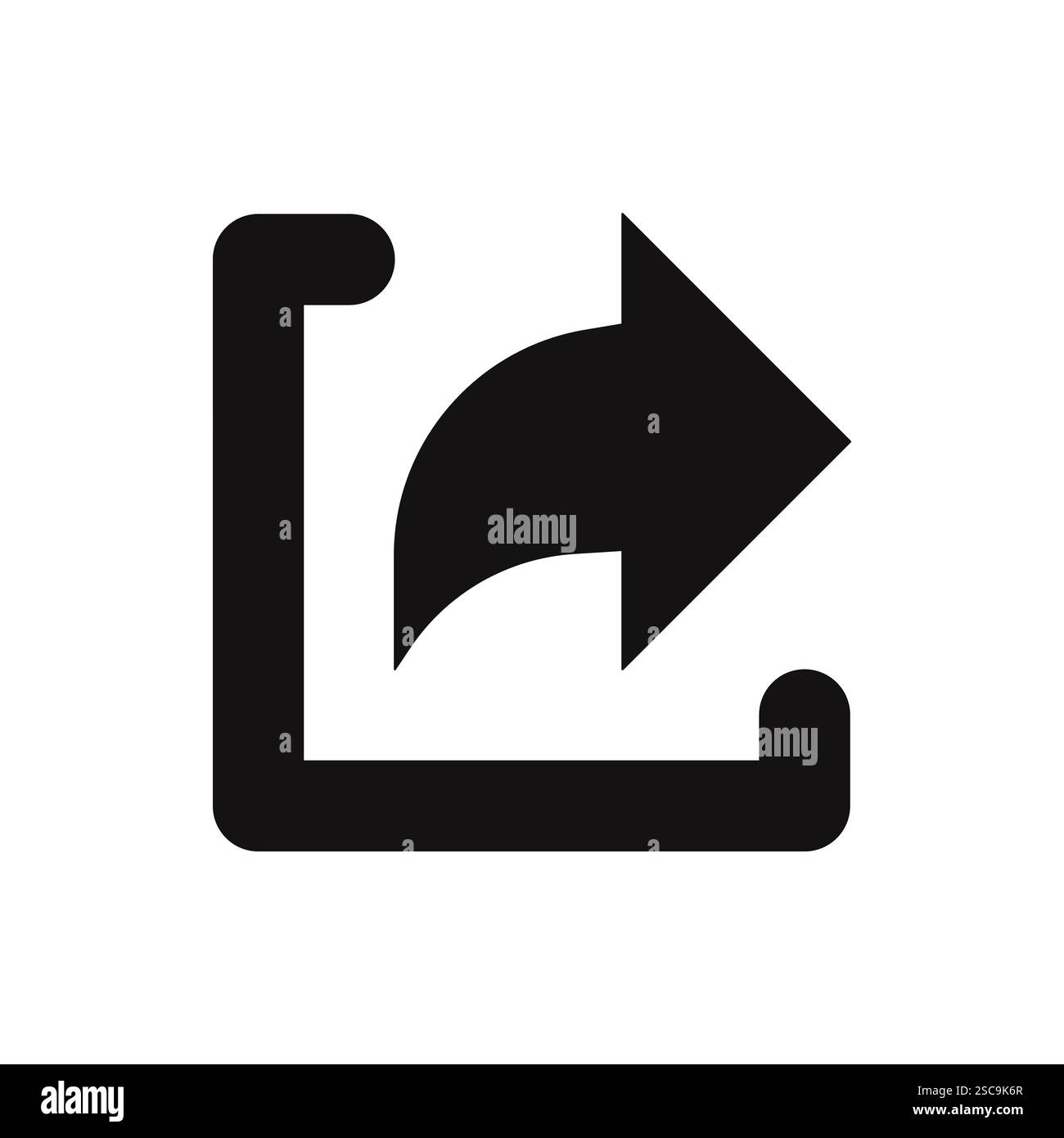 Share icon. Arrow symbol, reply, send forward button symbol, network ...