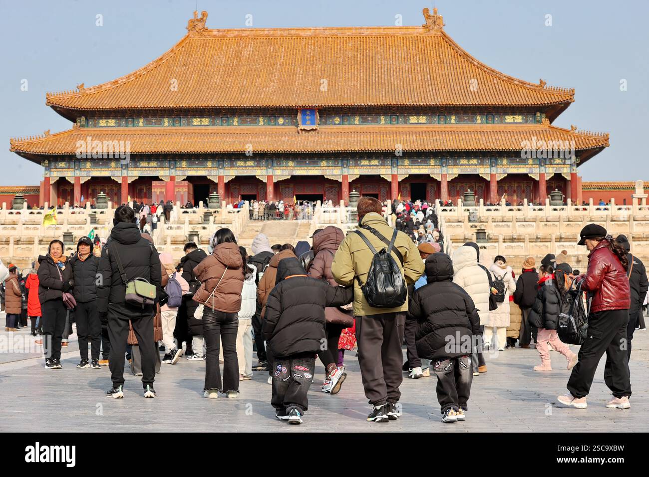 Tourists visit the Palace Museum during the Spring Festival holidays