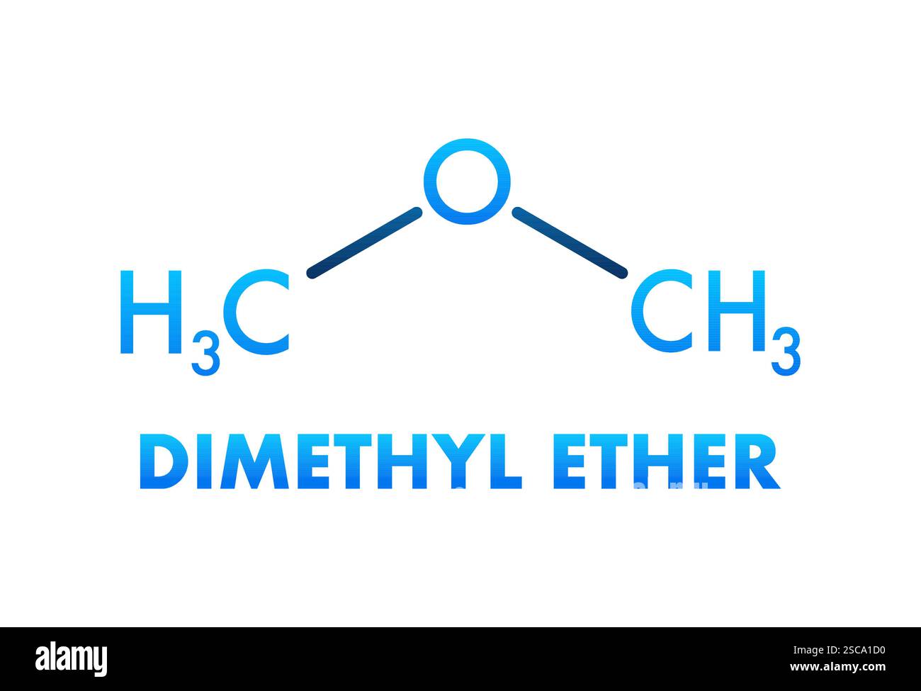 Dimethyl Ether Skeletal Formula Chemical Structure on White Background ...