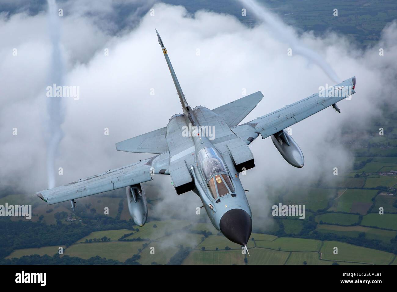 German Air Force Tornado performing a high-speed pass, showcasing its ...