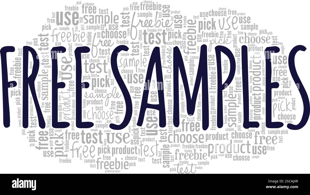 Free Samples word cloud conceptual design isolated on white background ...