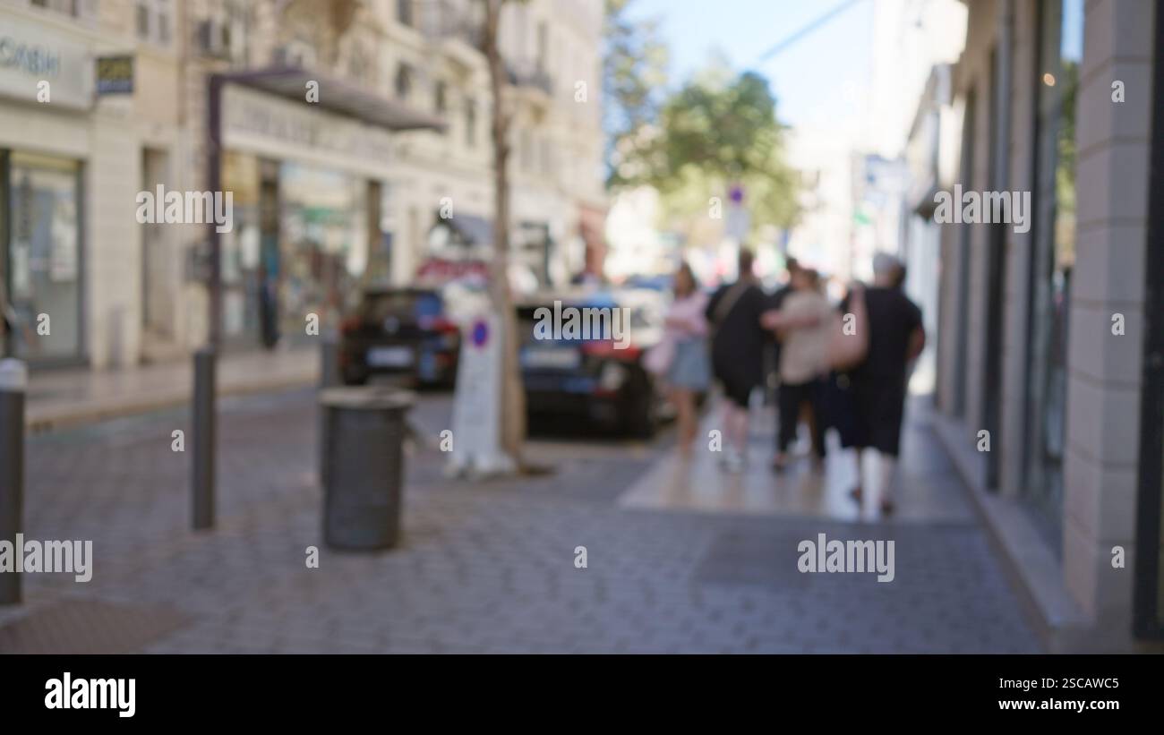 Blurred view marseilles street scene hi-res stock photography and ...