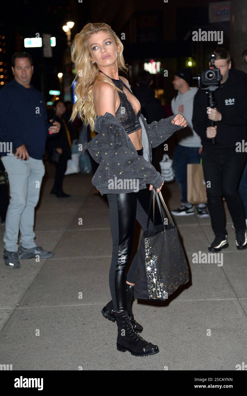 Victoria's Secret model Stella Maxwell attended preshow fittings at