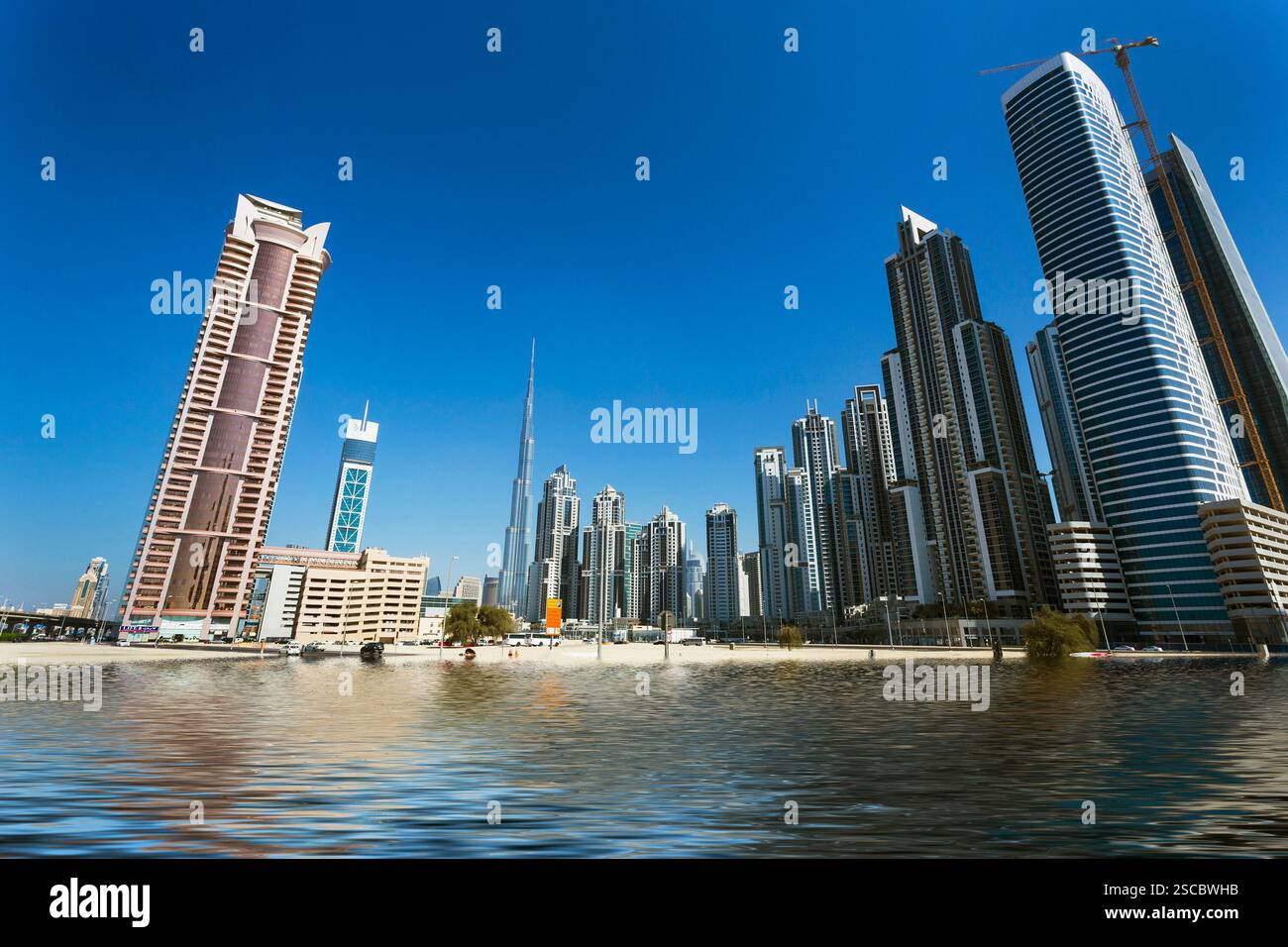 DUBAI, UAE - NOVEMBER 13: High rise buildings and streets nov 13. 2012 ...