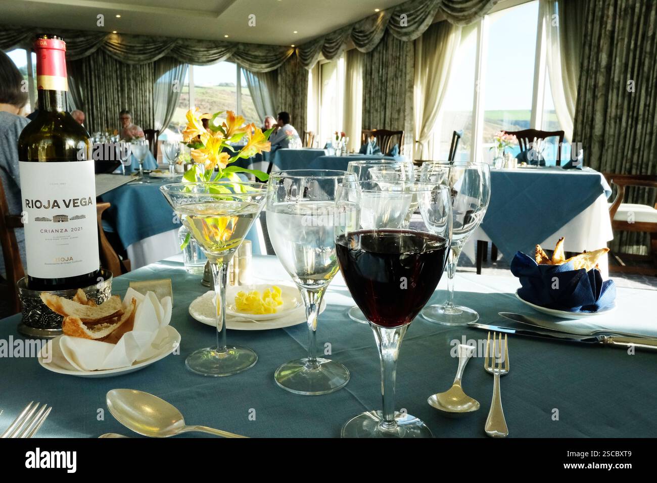 Restaurant table Stock Photo