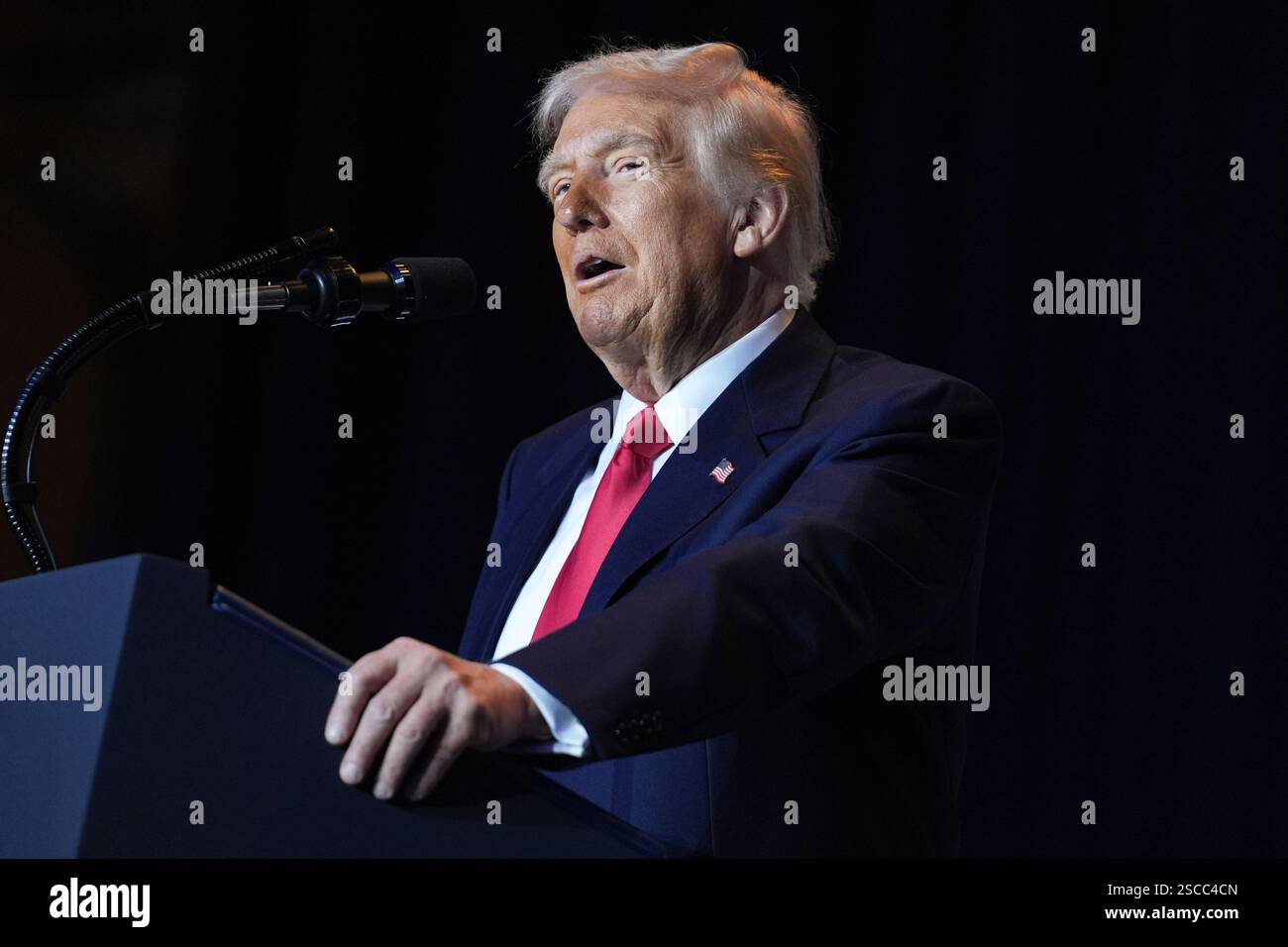 President Donald Trump speaks during the National Prayer Breakfast at ...