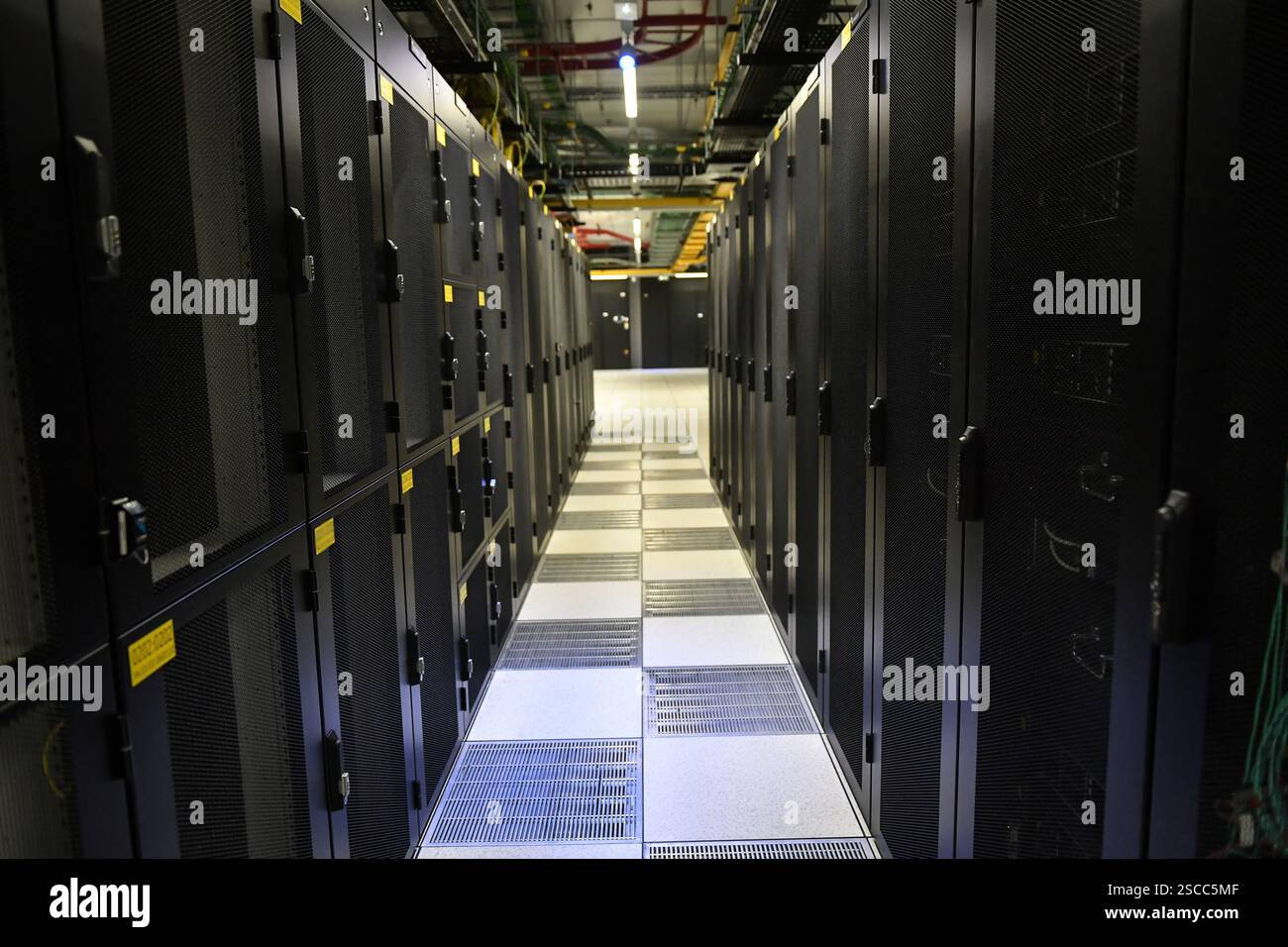 Paris, France. 06th Feb, 2025. This photograph shows data drive bays at ...