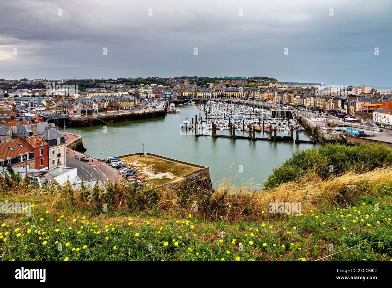 the-city-and-harbor-of-dieppe-in-the-normandy-stock-photo-alamy