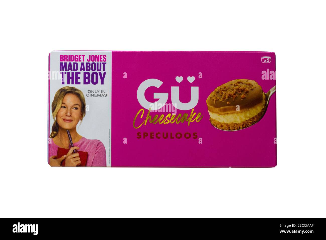 GU Cheesecake Speculoos puddings isolated on white background Stock ...