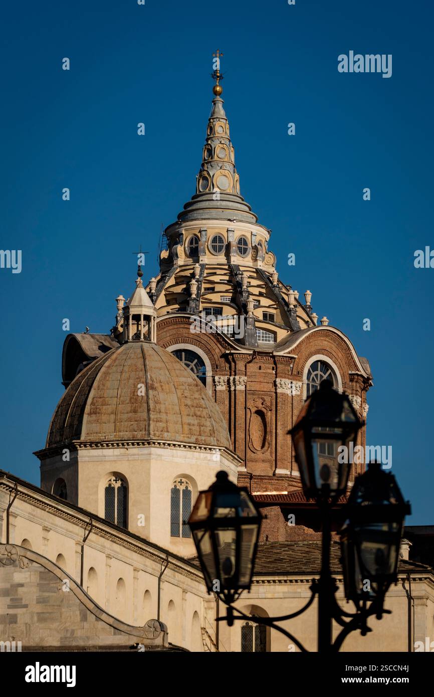 The Saint John Cathedral of Turin, hosts the Guarino Guarini Chapel of the Holy Shroud. Stock Photo
