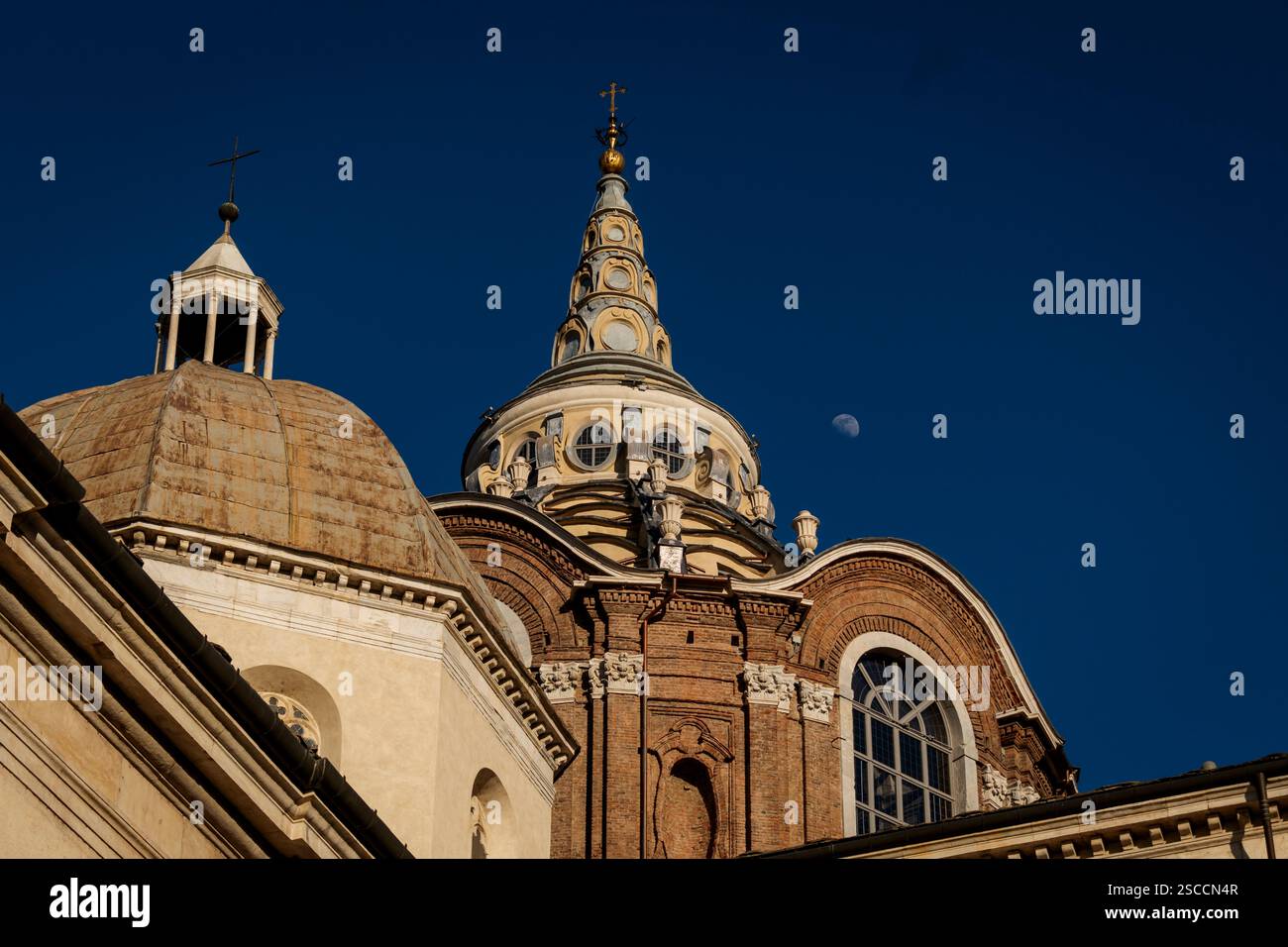 The Saint John Cathedral of Turin, hosts the Guarino Guarini Chapel of the Holy Shroud. Stock Photo