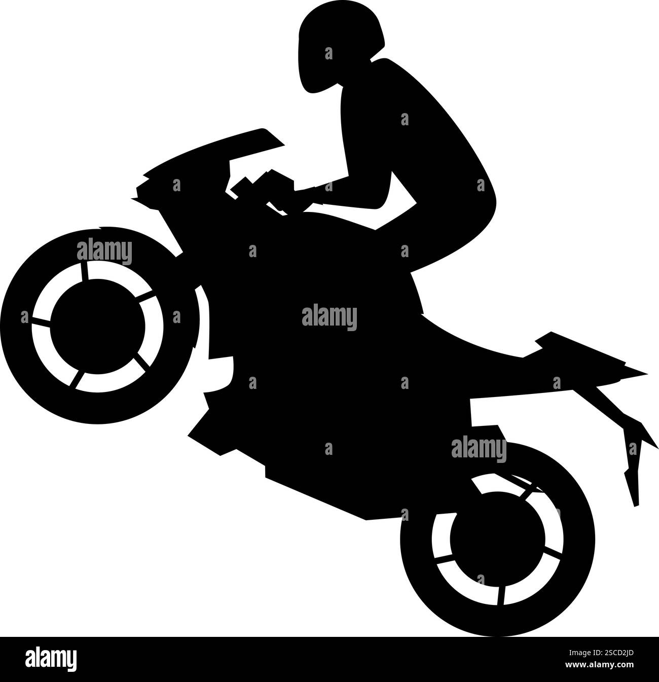 Stunt bike wheeling sign. Vehicle signs and symbols Stock Vector Image ...
