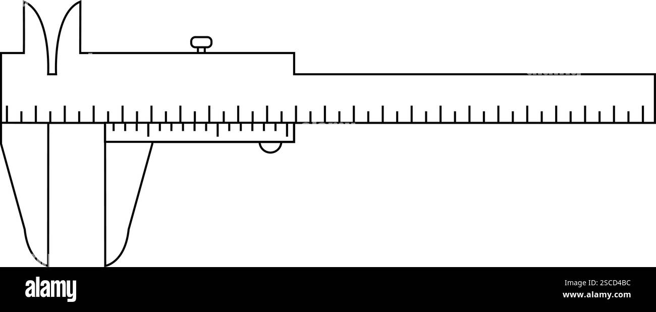 Caliper icon. Construction tool signs and symbols. Stock Vector