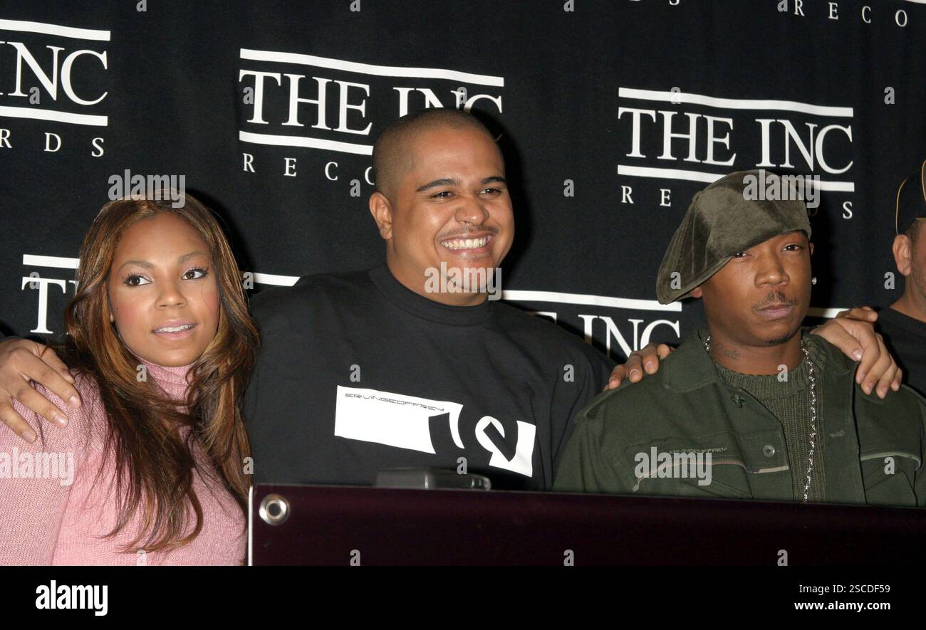 Irv Gotti, CEO of Murder Inc. Records speaks to the media at a Dec.3, 2003  New York press conference announcing the change of his record label name  from 