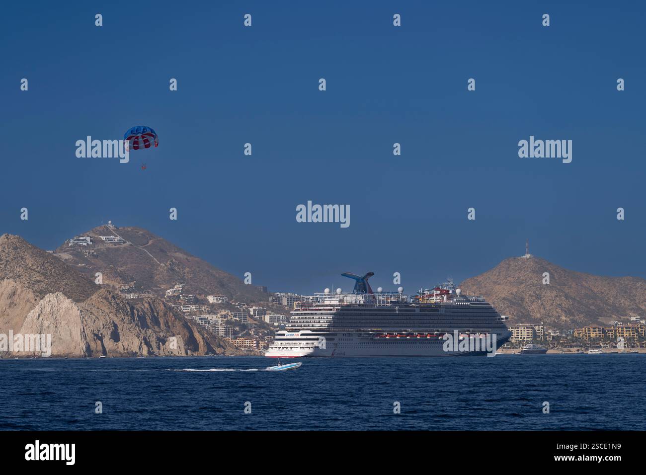 Cruise ship in the harbor at Cabo San Lucas Mexico Stock Photo - Alamy