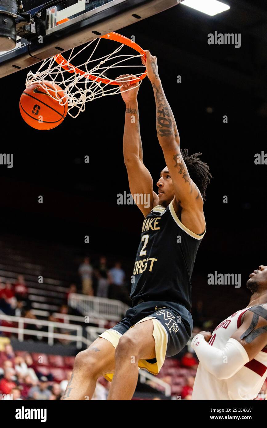 PALO ALTO, CA - FEBRUARY 05: Wake Forest Demon Deacons guard Juke ...