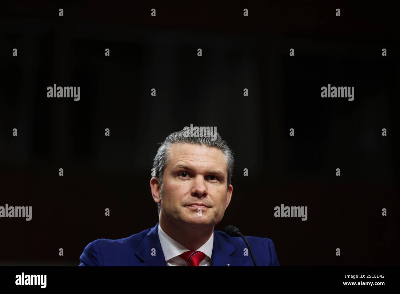Former Fox News host Pete Hegseth testifies during his confirmation ...