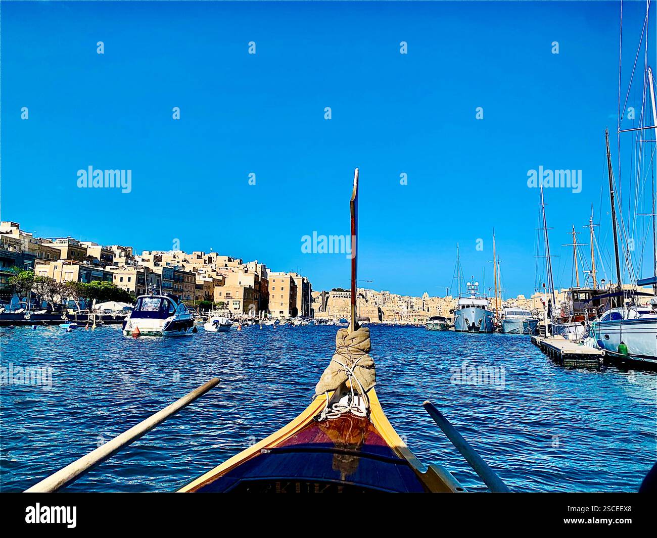 A Bow's-Eye View of Malta's Majesty - Smartphone Captured Stock Image