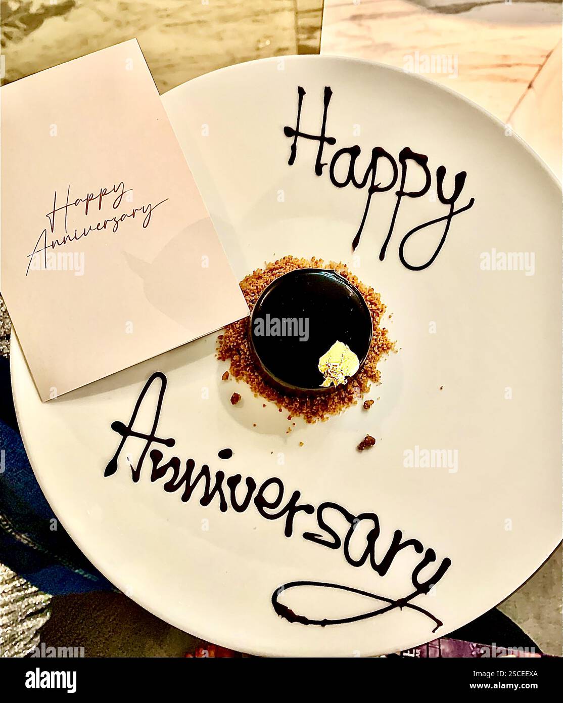Happy Anniversary - Smartphone Captured Stock Image