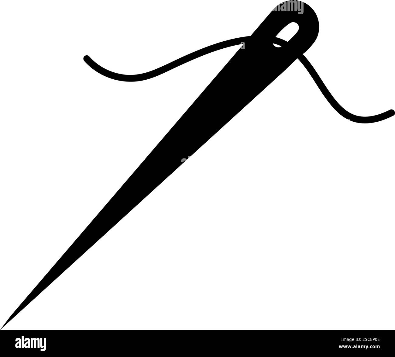 Sewing needle textile industry tool Stock Vector Image & Art - Alamy