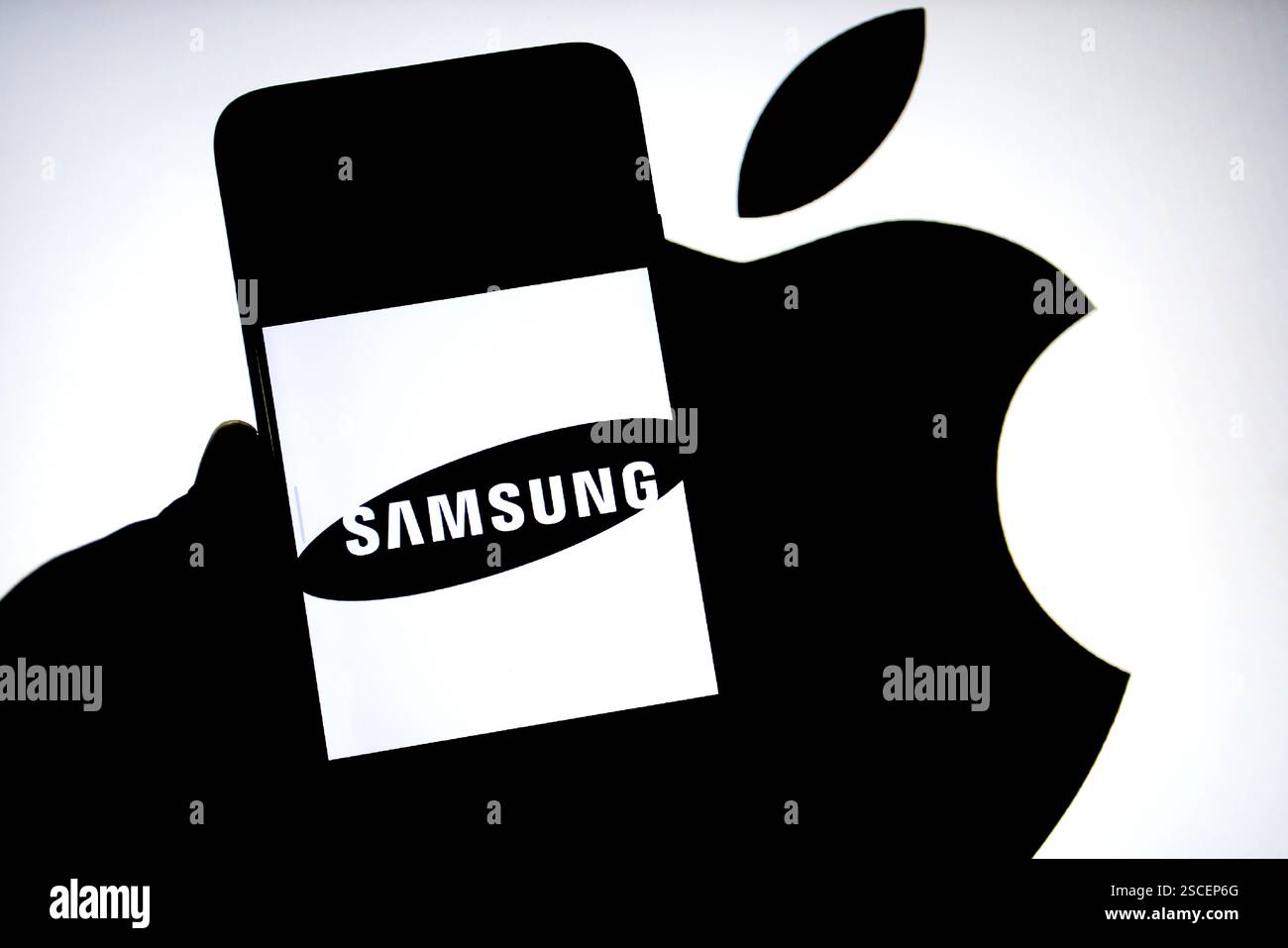 In this photo illustration, a Samsung logo is seen displayed on a ...