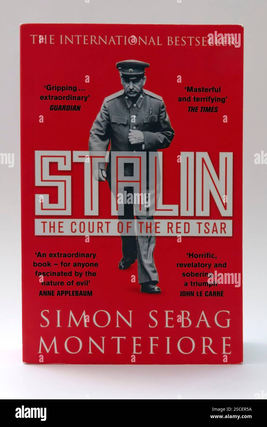 Front cover of the Book Stalin by Simon Sebag Montefiore isolated on white background Stock Photo