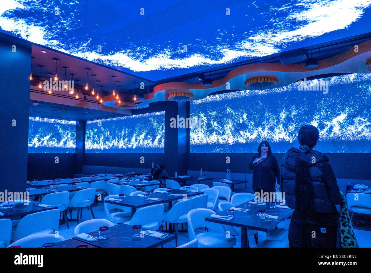 'Planet Hollywood' is a theme restaurant/bar located on W. 42nd St. in Times Square, 2025, New York City, USA Stock Photo