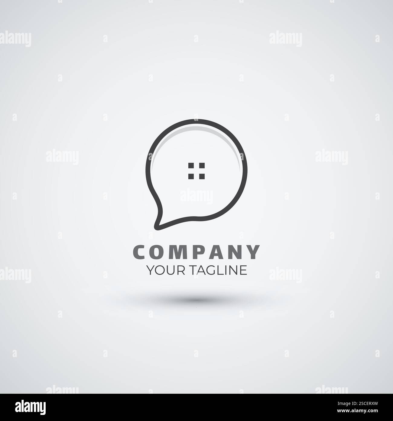 house talk logo design icon template Stock Vector