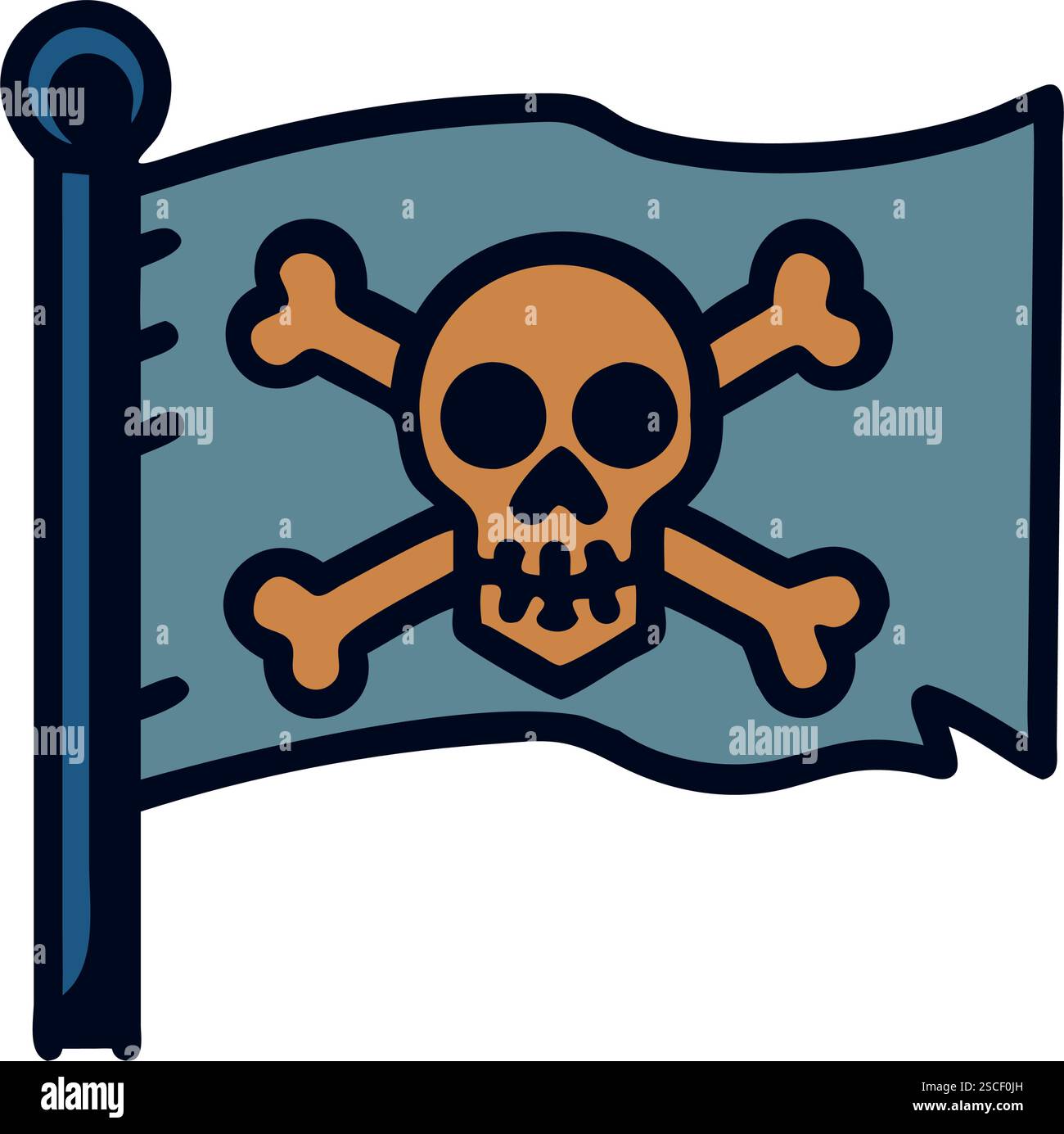 Pirate Skull Flag Icon Stock Vector Image & Art - Alamy
