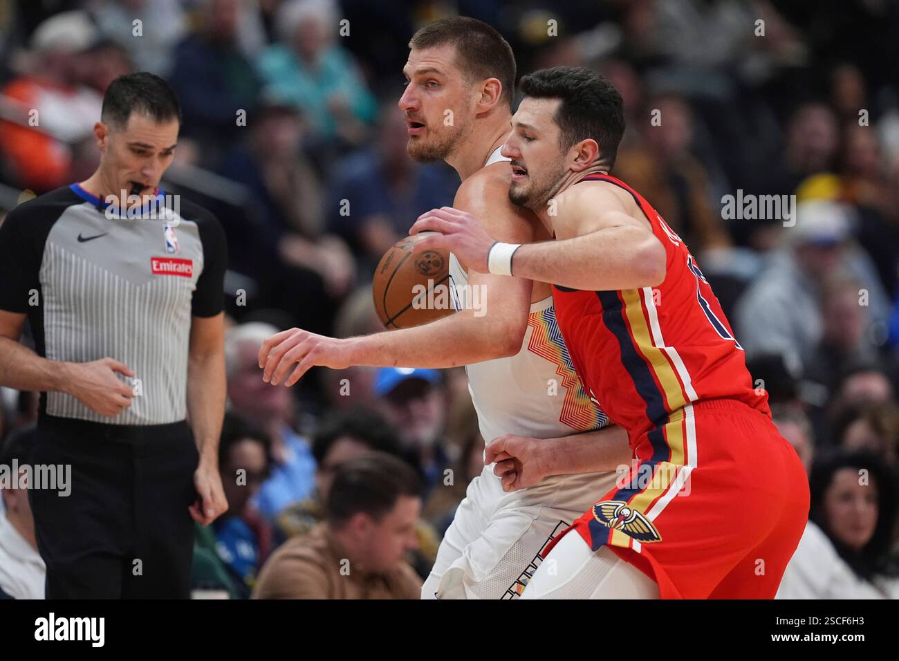 Matkovic Nba Denver Nuggets center Nikola Jokic (15) and New Orleans Pelicans center ...