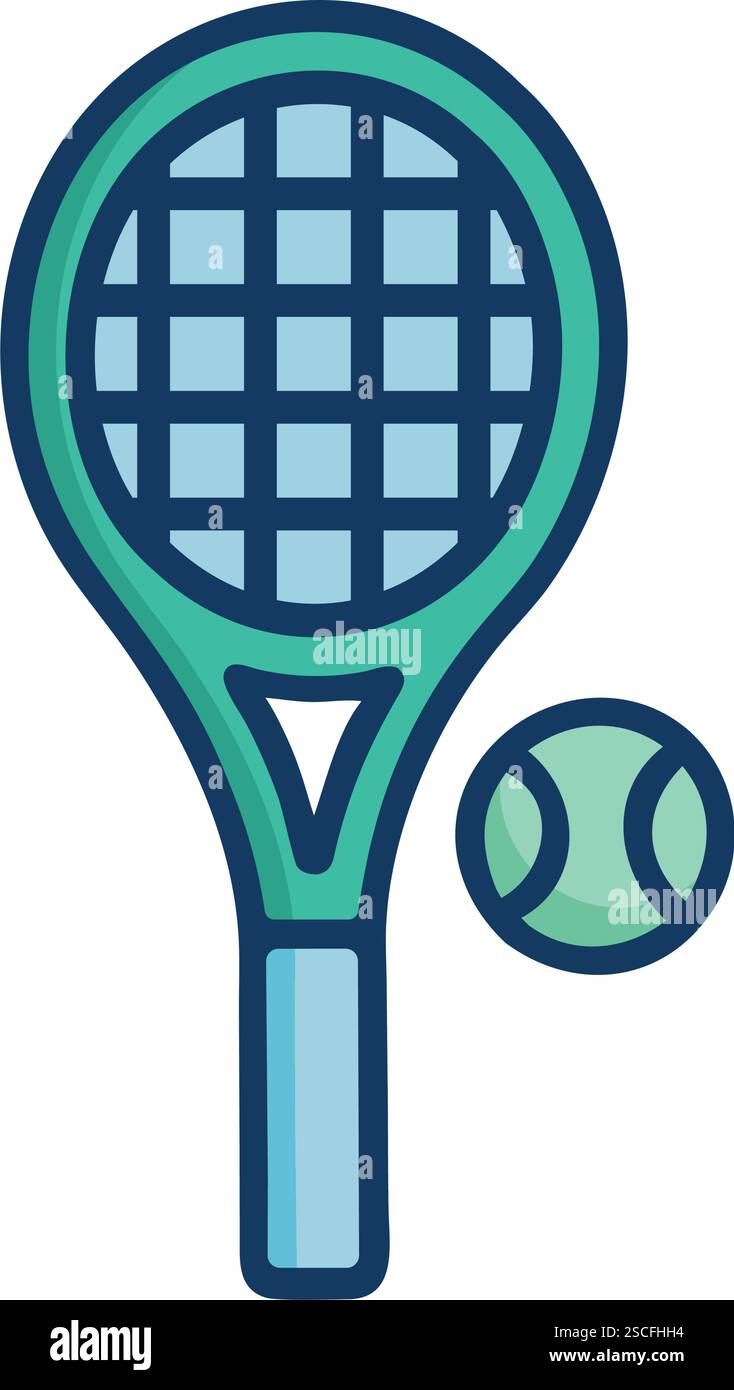 Tennis racket and ball illustration Stock Vector Image & Art - Alamy